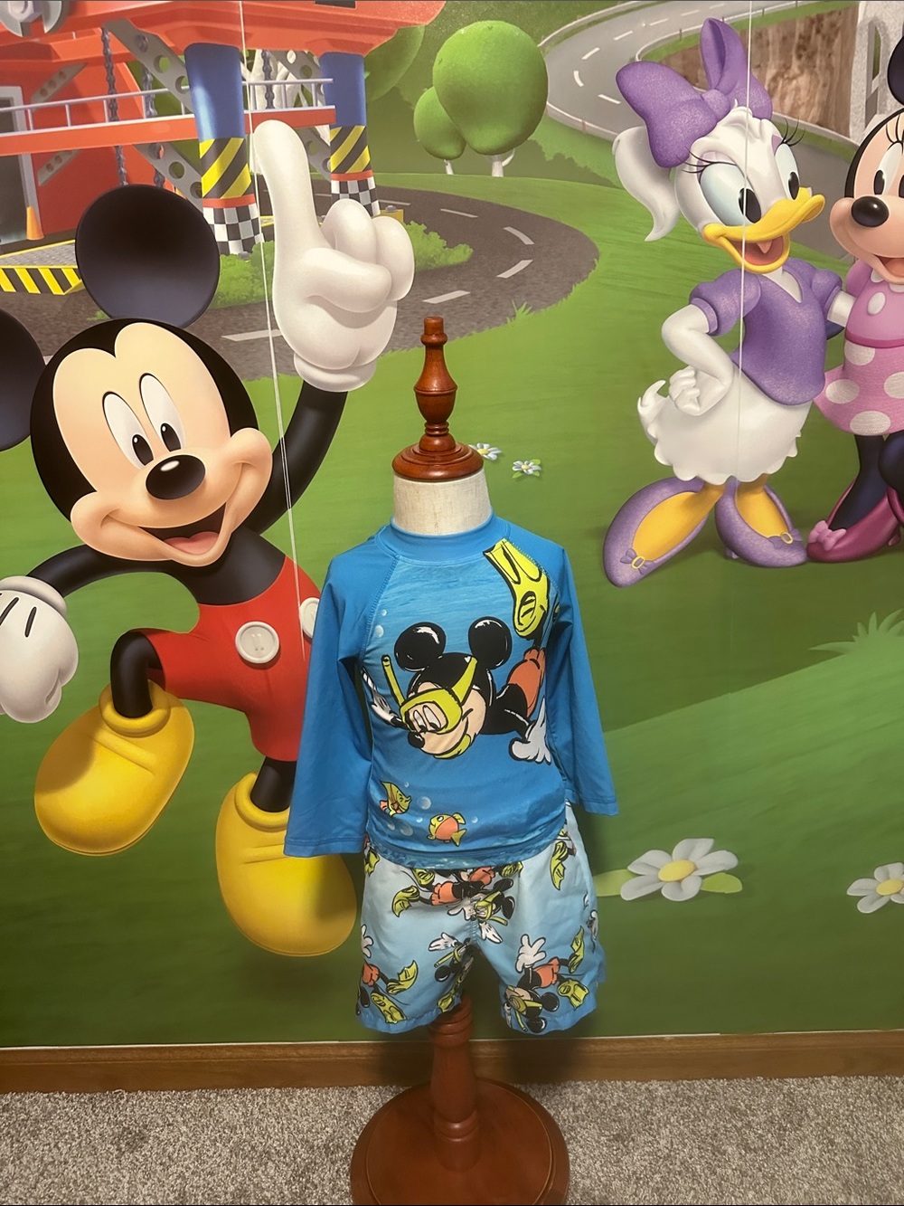 Disney Kids Blue Mickey Mouse Swim Set